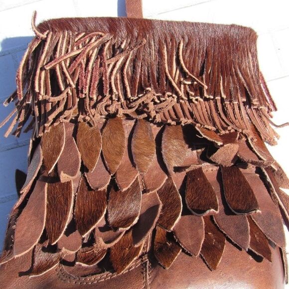 ANTHROPOLOGIE Sheridan Mia Sienna Calf HaiR Fringe - Picture 5 of 5